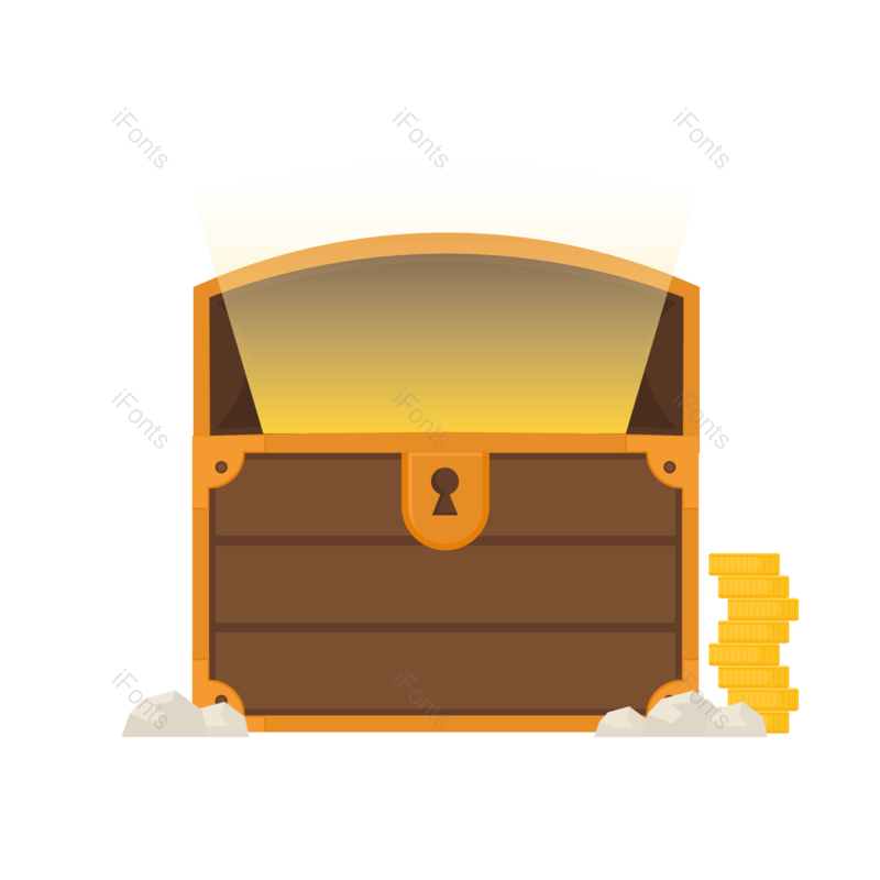 金币图片,宝藏元素,奖金PNG,宝箱免抠素材